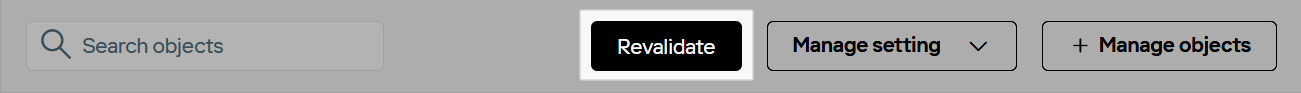 Revalidate button on the toolbar